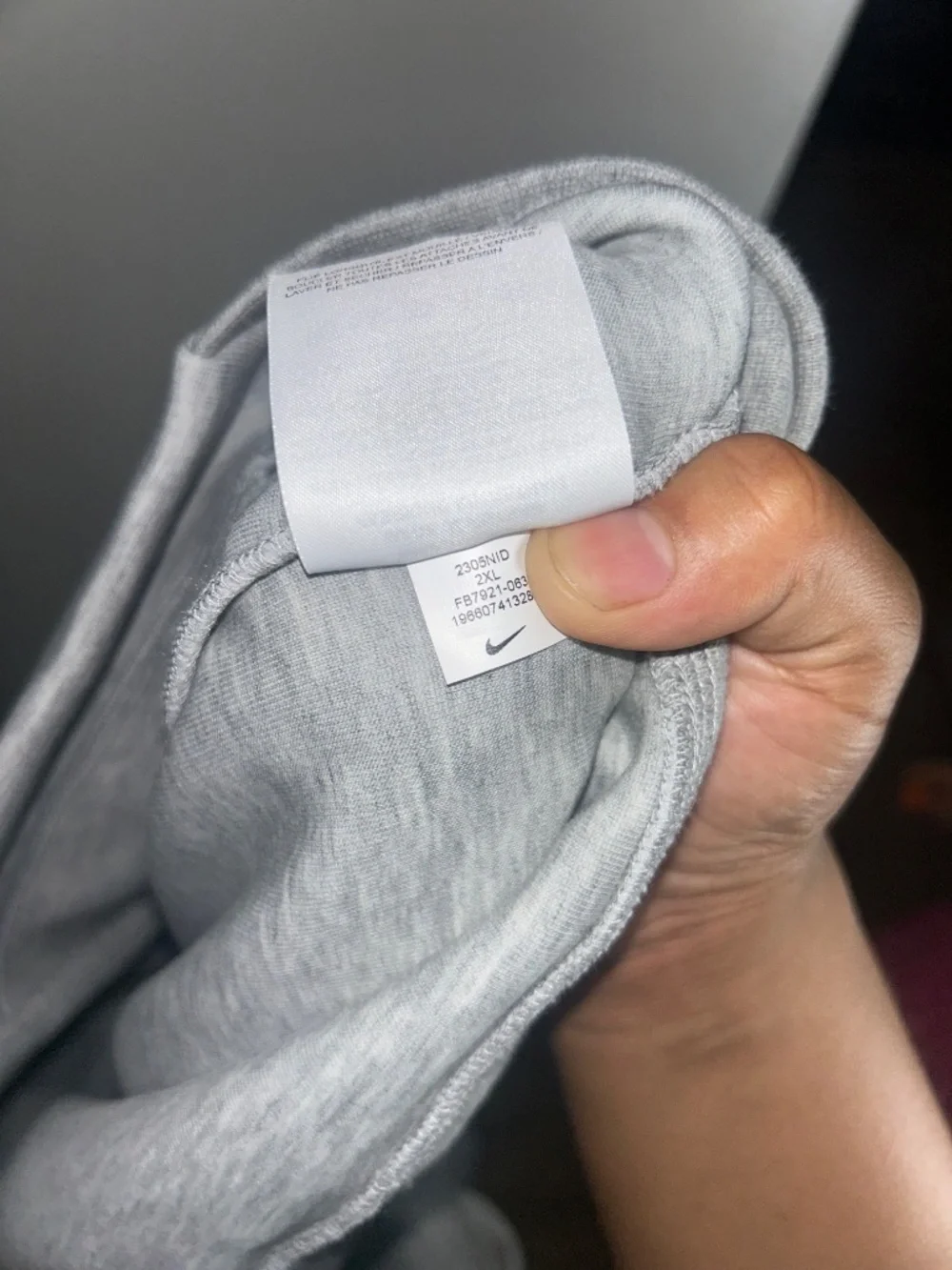 Nike Sportswear Tech Fleece Full-Zip Hoodie Heather Grey FB7921-063 Size 2XL NEW